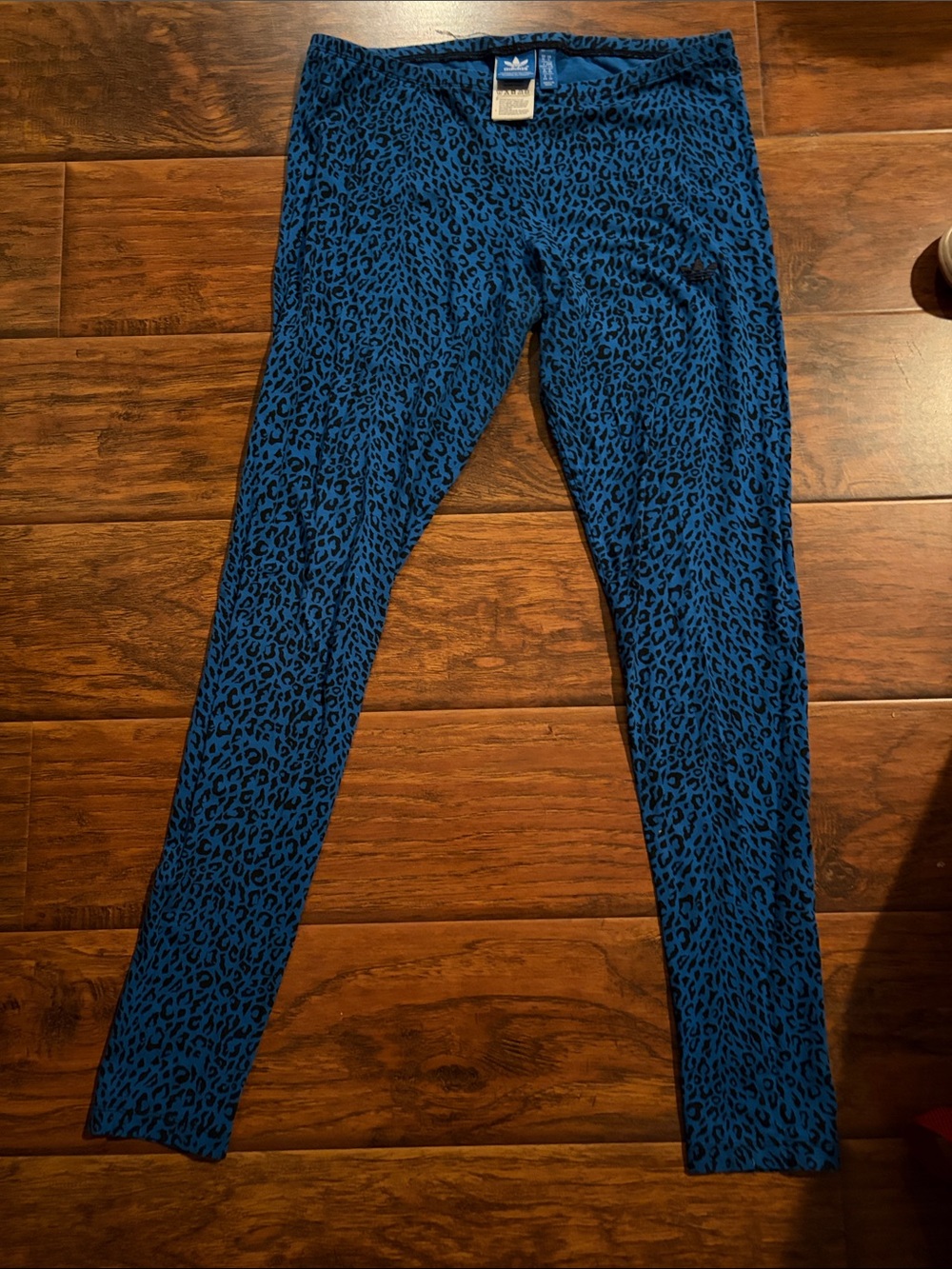 adidas Blue Leopard-Print Jeggings